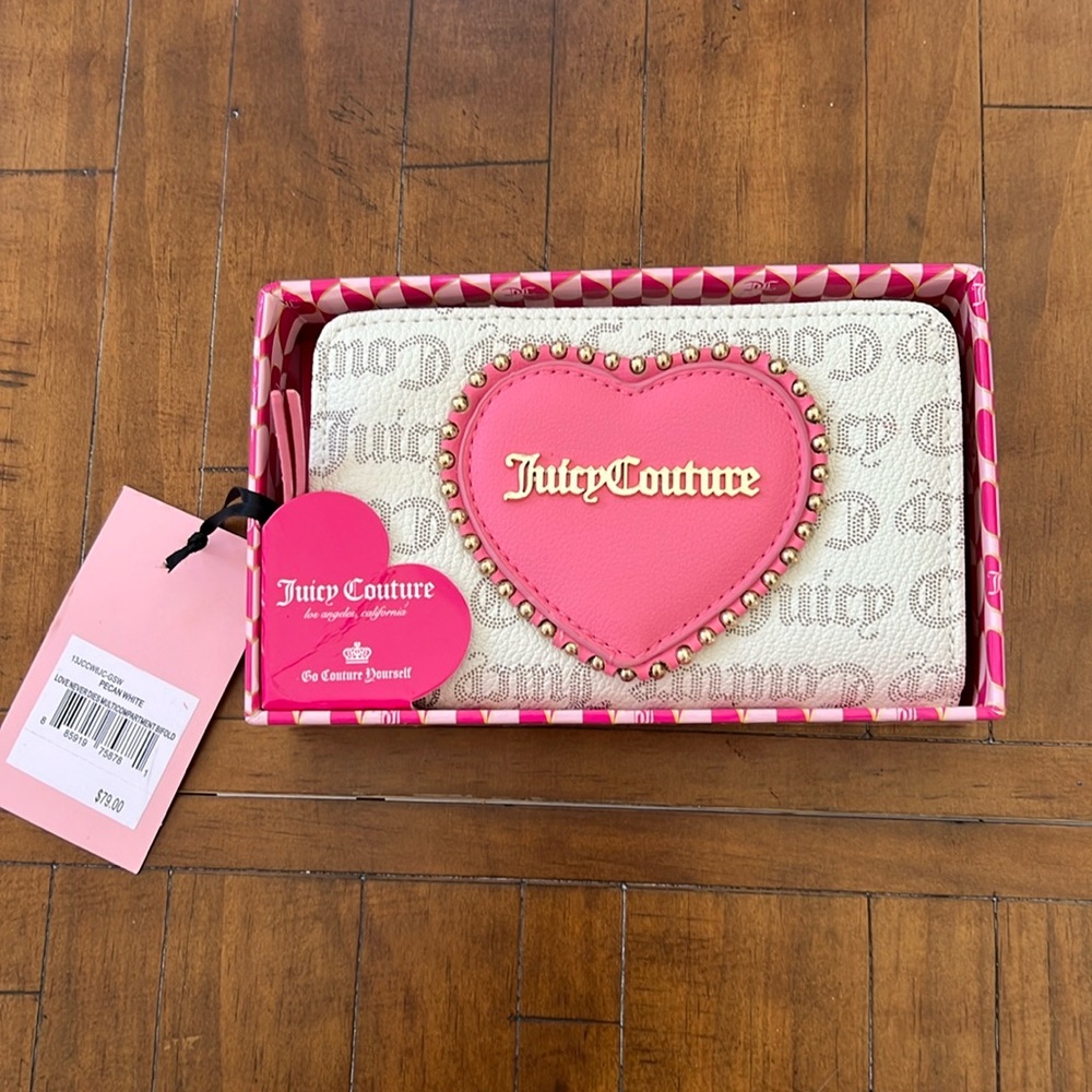 JUICY COUTURE - LOS ANGELES, COLLECTIBLE CALIFORNIA NWT PINK EMBOSED WALLET